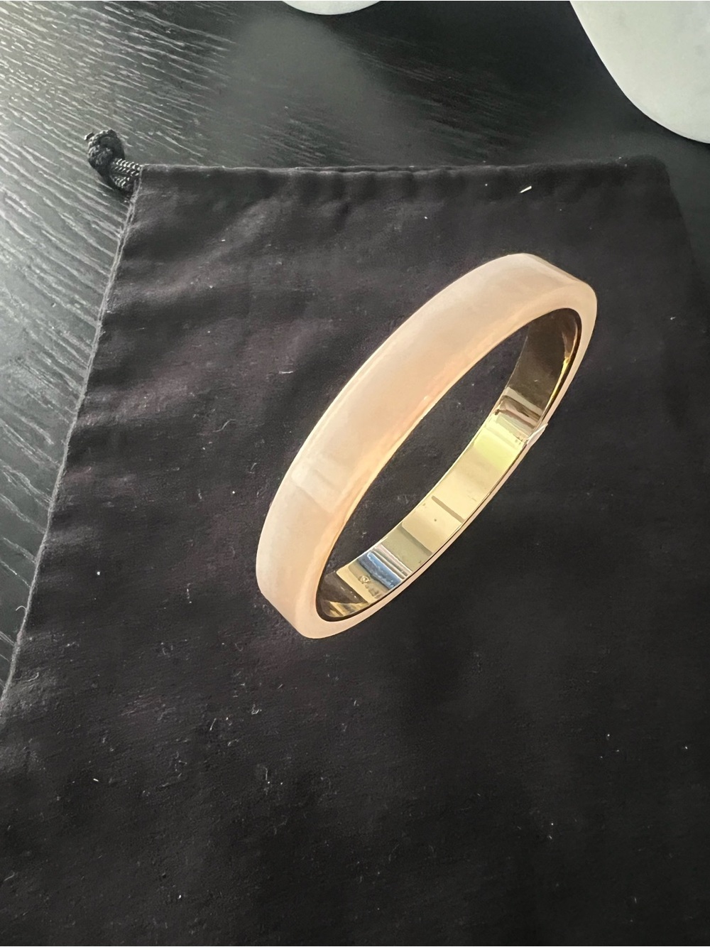 J. Crew Taupe Resin and Gold-Tone Bangle